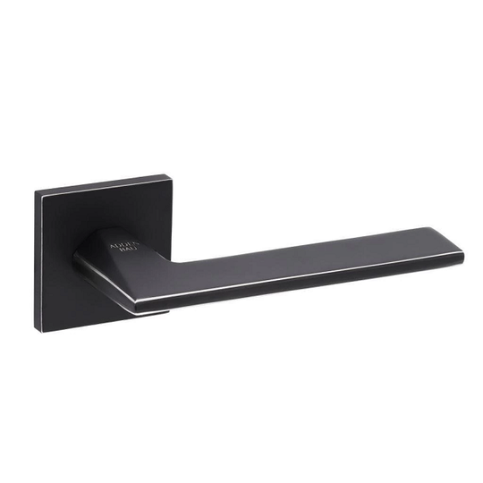 Дверная ручка на тонкой розетке Adden Bau Binary Q572 Black/Chrome Rim