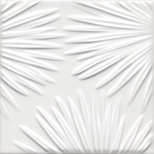 Декор Kerama Marazzi Агдаль 4 белый матовый структура 15x15 см KMD2SFE001BN
