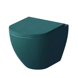 Унитаз подвесной безободковый Grossman Color GR-4455OLMS зеленый матовый сиденье микролифт