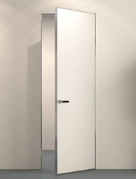 Скрытая дверь невидимка Hausdoors Инвизибл под покраску кромка матовый хром 4 стороны