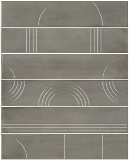 Панно Kerama Marazzi Мажорель серый (из 6 плит) 36x28,5 см KMP3STA004RN6X