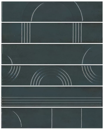 Панно Kerama Marazzi Мажорель зеленый темный (из 6 плит) 36x28,5 см KMP3STA008RN6X