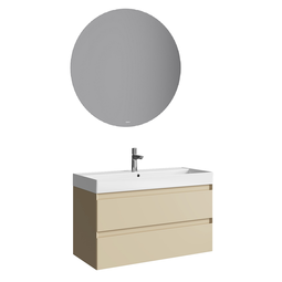 Комплект мебели для ванной Aqwella Geometria 100 морская дюна