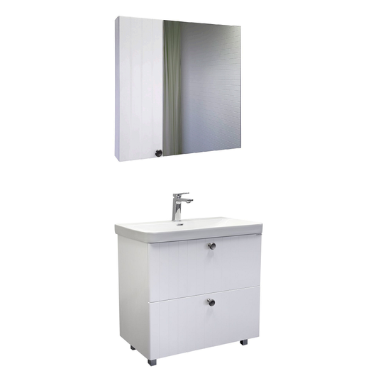 Комплект мебели для ванной Comforty Истра 80Н ясень беленый