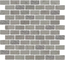 Мозаика керамогранитная Kerama Marazzi Про Лаймстоун Антика 2 мозаичный серый 32х30 см MBD010