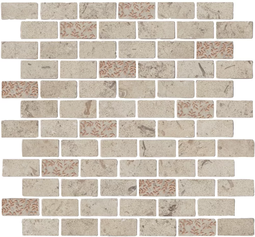 Мозаика керамогранитная Kerama Marazzi Про Лаймстоун Антика 2 мозаичный бежевый 32х30 см MBD014