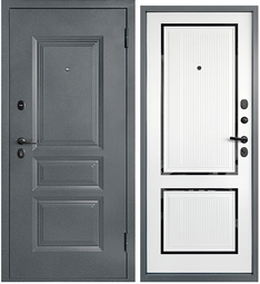 Входная дверь Промет Роял Блэк Букле графит/Арктик