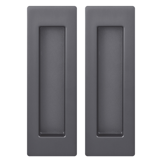 Ручка для раздвижной двери прямоугольная вороненый никель