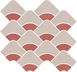 Декор Kerama Marazzi Таделакт наборный бежевый светлый/красный 30x28 см ректификат KMD2HID010BR