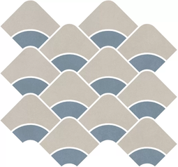 Декор Kerama Marazzi Таделакт наборный бежевый светлый/синий светлый 30x28 см ректификат KMD2HID005BR