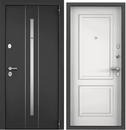 Дверь входная стальная Торэкс Tau LT MP Темно-серый букле графит SP-91N/ПВХ Бьянко Т-С2