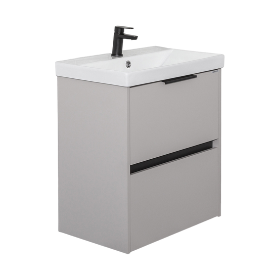 Тумба с раковиной Comforty Селенга 50 серый шелк