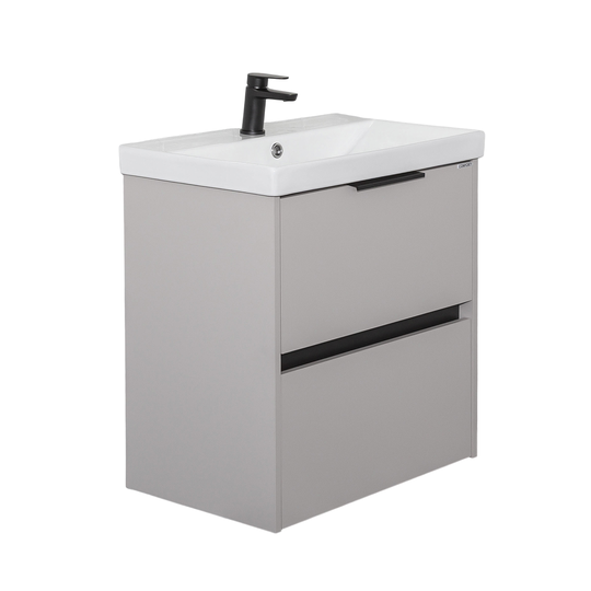 Тумба с раковиной Comforty Селенга 60 серый шелк