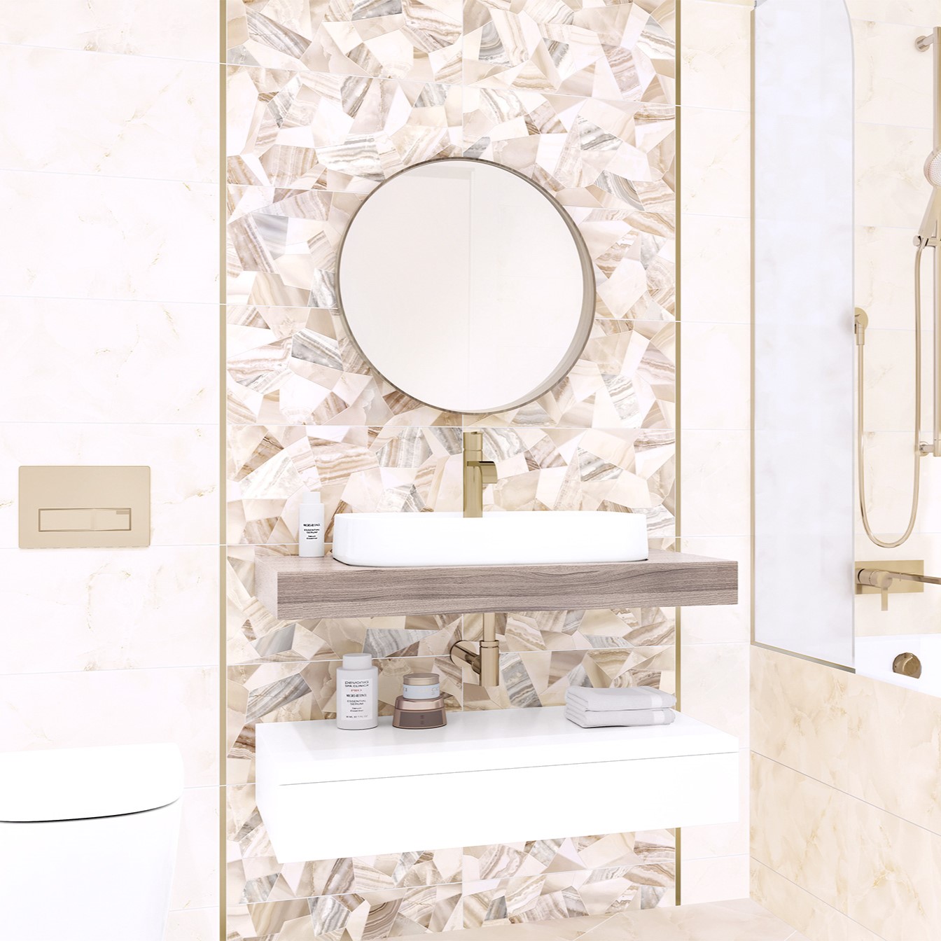 Плитка Alma Ceramica Бергамо бежевая