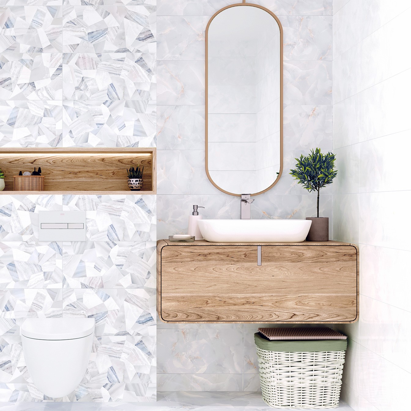 Плитка Alma Ceramica Бергамо серая