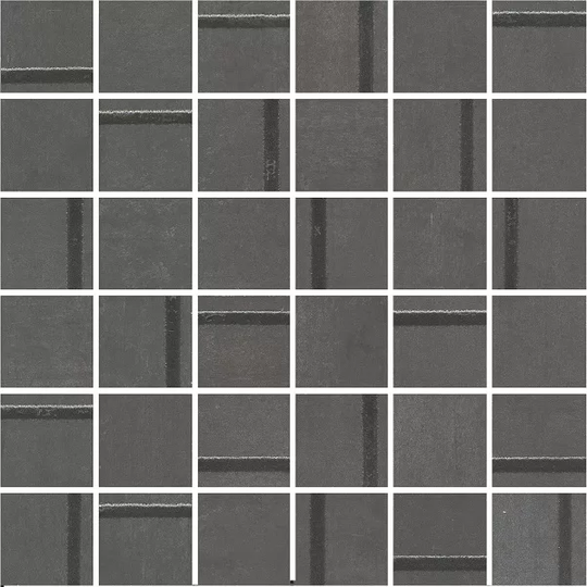 Декор Kerama Marazzi Гварди 1 мозаичный антрацит 30x30 см ректификат MM13132